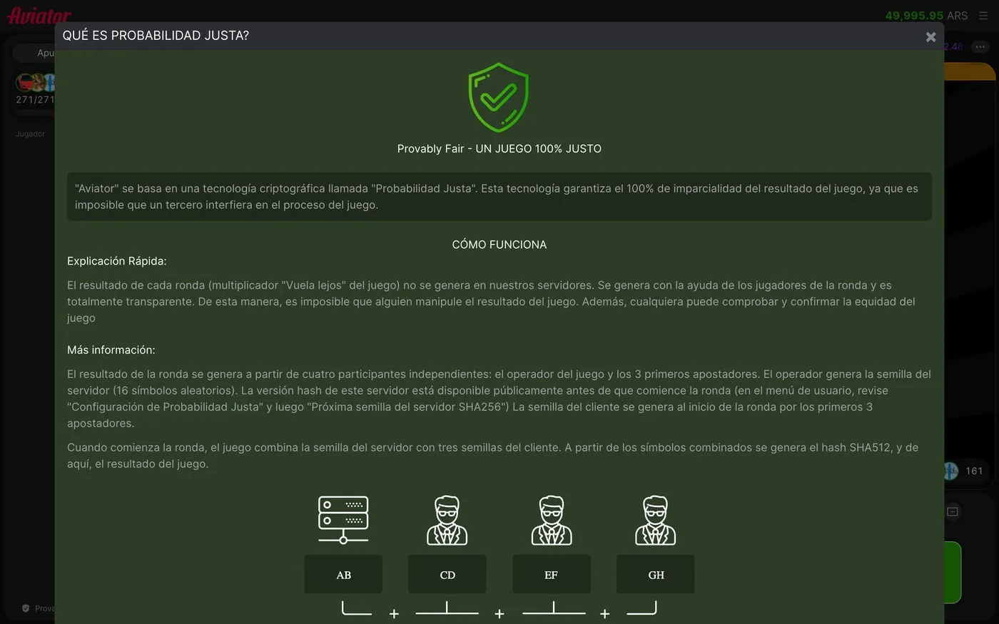 Captura de la demo argentina de Aviator para “Multiplicador y RTP”
